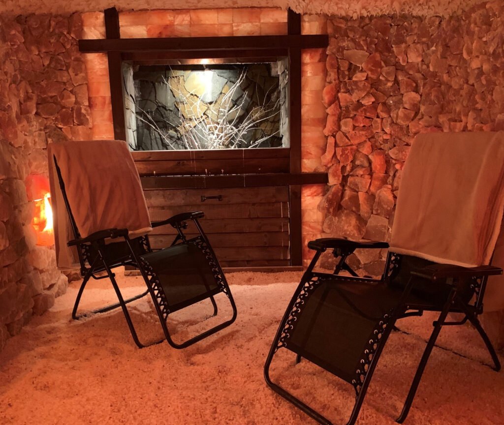 Close‑up of salt crystals used in therapy